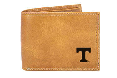 Tennessee Vols Collegiate Embossed Leather Wallet – Tan or Gray – Bifold, Trifold & Tall Roper Styles.
