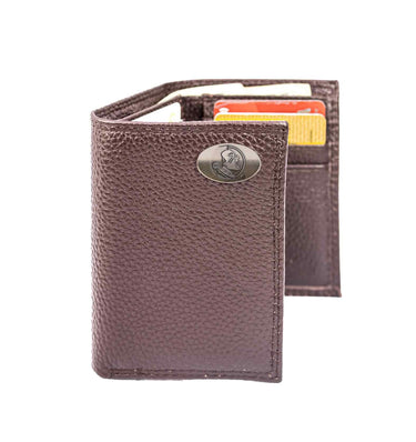 Florida State Seminoles Pebble Grain Leather Wallet – Bifold, Trifold, Tall Roper & Slim Front Pocket – Black or Brown – Executive Style