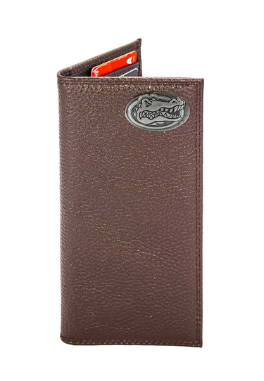 Florida Gators Pebble Grain Leather Wallet – Bifold, Trifold, Tall Roper & Slim Front Pocket – Black or Brown – Executive Style