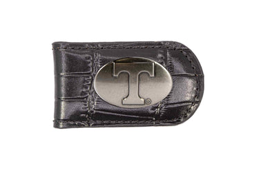 Tennessee Vols Leather Magnetic Money Clip Wallet - Silver Emblem Fan Gift - 6 Colors
