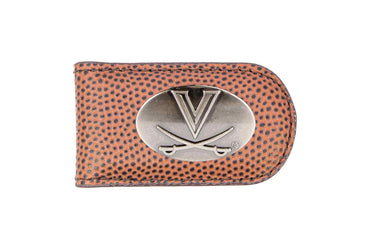 Virginia Cavaliers Leather Magnetic Money Clip Wallet - Silver Emblem Fan Gift - 6 Colors