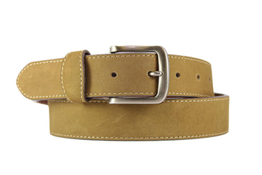 Mens Crazy Horse Leather Belt Light Brown | Full Grain Casual Belt | Vintage Distressed Belt | Gift for Him