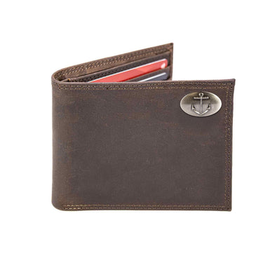 Anchor Leather Bifold Wallet for Men | Full Grain Leather Wallet | Gift for Him
