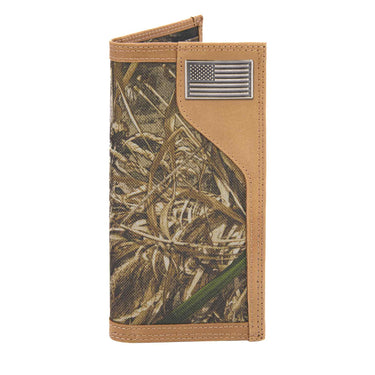 American Flag Leather Roper Wallet for Men | Full Grain Leather Wallet | Gift for Him