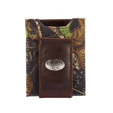 Buck Magnetic Leather Wallet | Slim Front Pocket Card Holder | Minimalist Clip Wallet