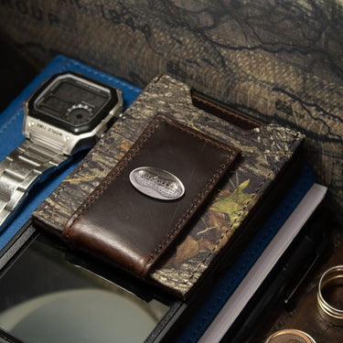 Peanut Magnetic Leather Wallet | Slim Front Pocket Card Holder | Minimalist Clip Wallet