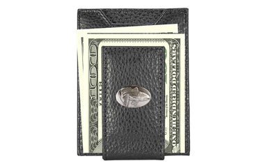 Redfish Magnetic Leather Wallet | Slim Front Pocket Card Holder | Minimalist Clip Wallet