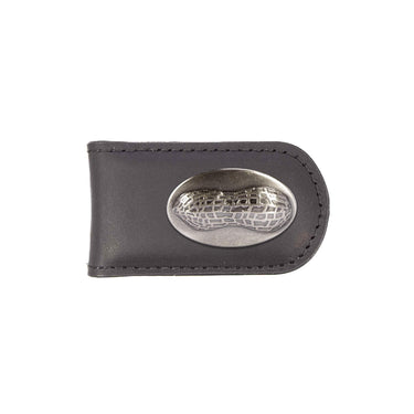 Peanut Leather Magnetic Money Clip Wallet - Slim Front Pocket Silver Emblem - 6 Colors