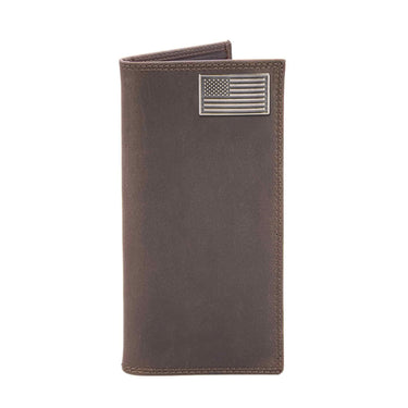 American Flag Leather Roper Wallet for Men | Full Grain Leather Wallet | Gift for Him