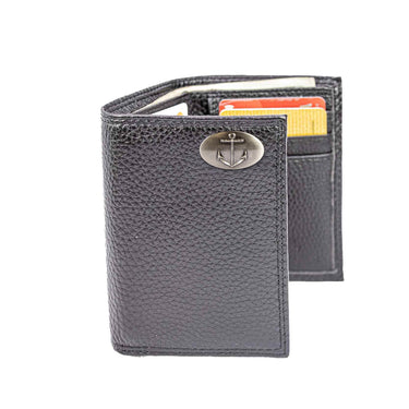 Anchor Leather Trifold Wallet for Men | Full Grain Leather Wallet | Gift for Him