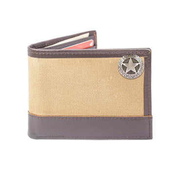 Texas Star Leather Bifold Wallet for Men | Full Grain Leather Wallet | Gift for Him