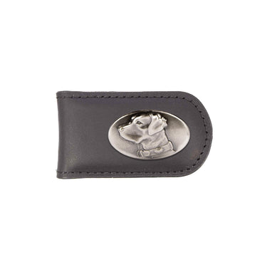 Lab Leather Magnetic Money Clip Wallet - Slim Front Pocket Silver Emblem - 6 Colors