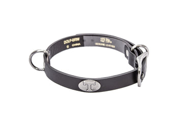 Tennessee Vols Brown Leather Dog Collar - Antique Silver Logo