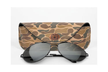Auburn Tigers Sunglass and Eyewear Case – Camo or Brown Pebble with Protective Snap Closure