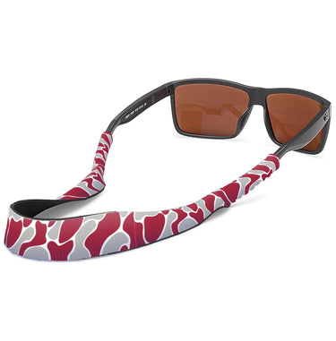 Alabama Color Crimson and Gray Camo Style Neoprene Sunglasses Strap