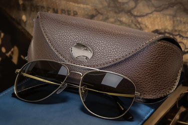 Georgia Southern Eagles Sunglass and Eyewear Case – Camo or Brown Pebble with Protective Snap Closure