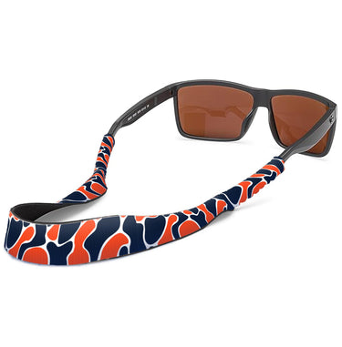 Auburn Tigers Color Navy and Orange Camo Style Neoprene Sunglasses Strap