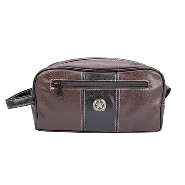 Texas Star Men’s Brown Pebble Toiletry Bag