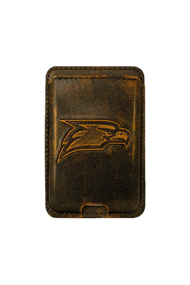 Georgia Southern Eagles Magnetic Phone Card Holder – Brown Burnished Leather or Old School Camo