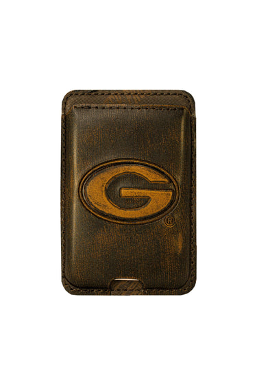 Georgia Bulldogs Magnetic Phone Card Holder – Brown Burnished Leather or Old School Camo