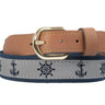 Anchor and Wheel Ribbon Belts BTR4GR-ANCWHL-NVY