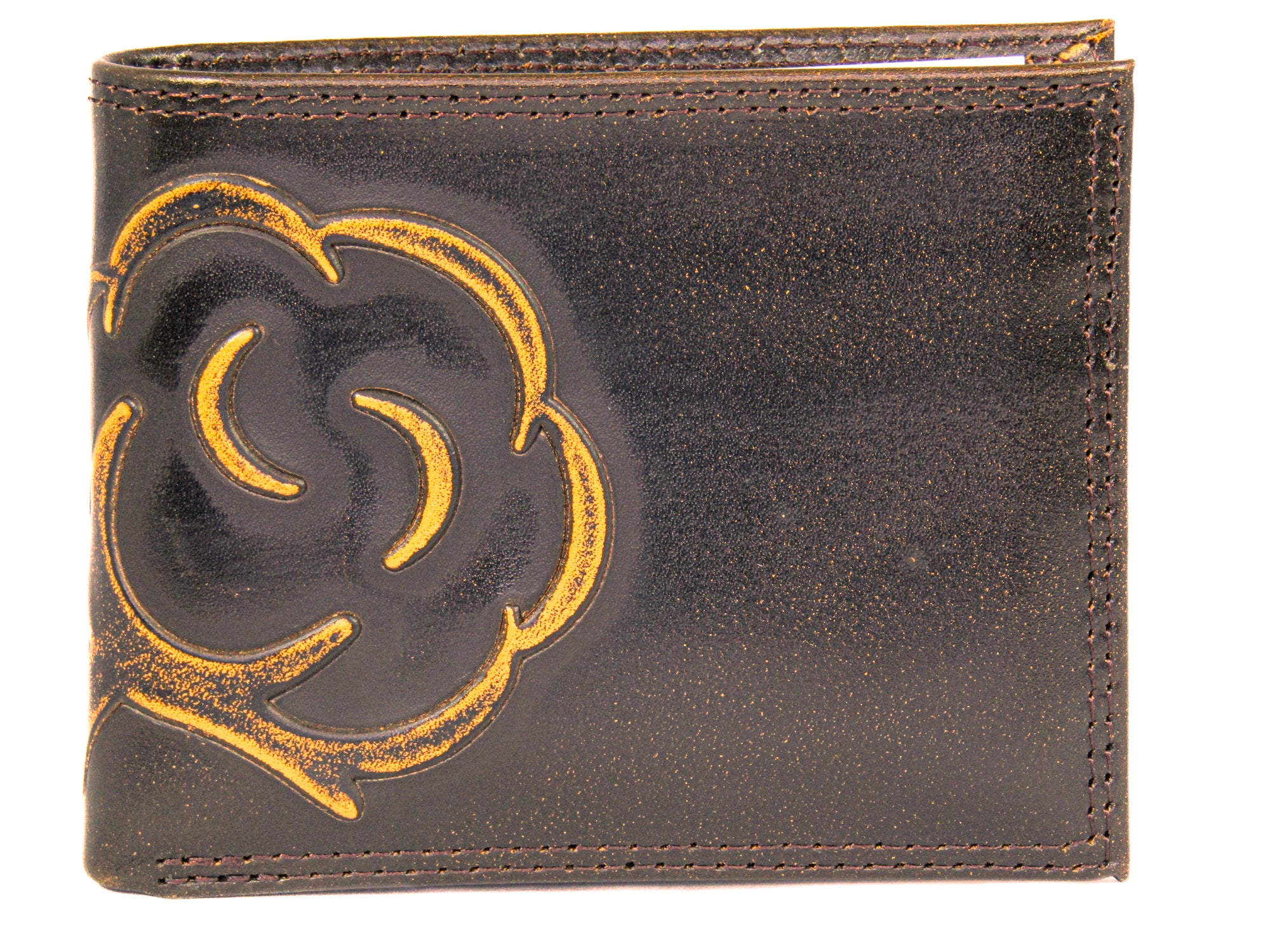 Cotton Boll Burnished Leather Bifold Wallet