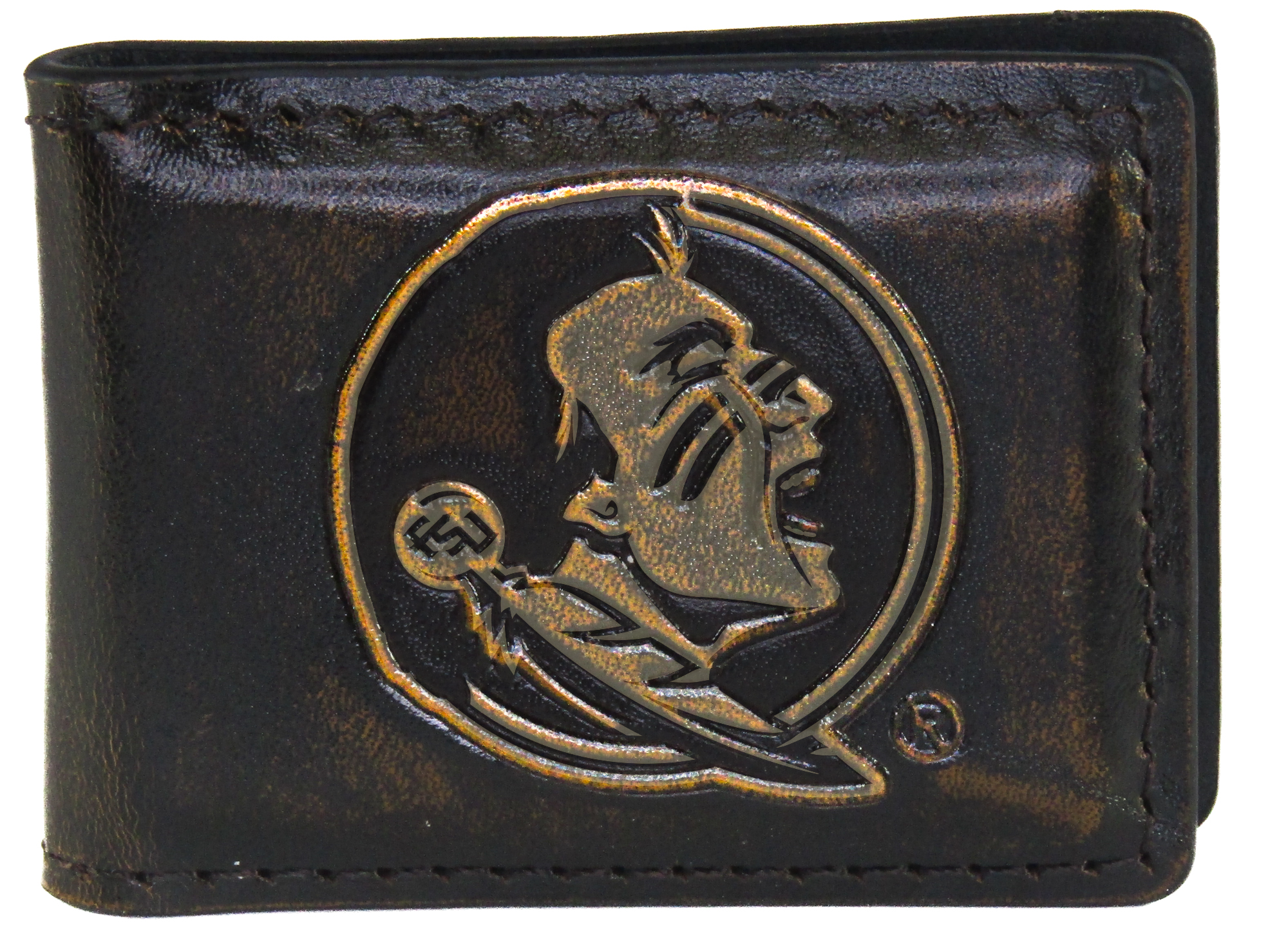 Florida State Seminoles Burnished Leather Money Clip