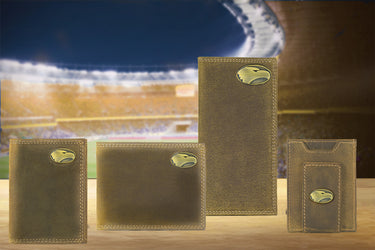 Georgia Southern Eagles Vintage Tan Leather Secretary Wallet