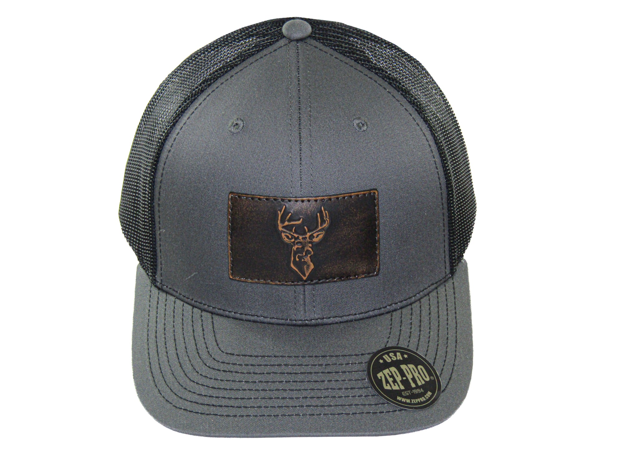 Hand Buck Buck Hand Burnished Full Grain Leather Patch Richardson 112 Snapback T ...