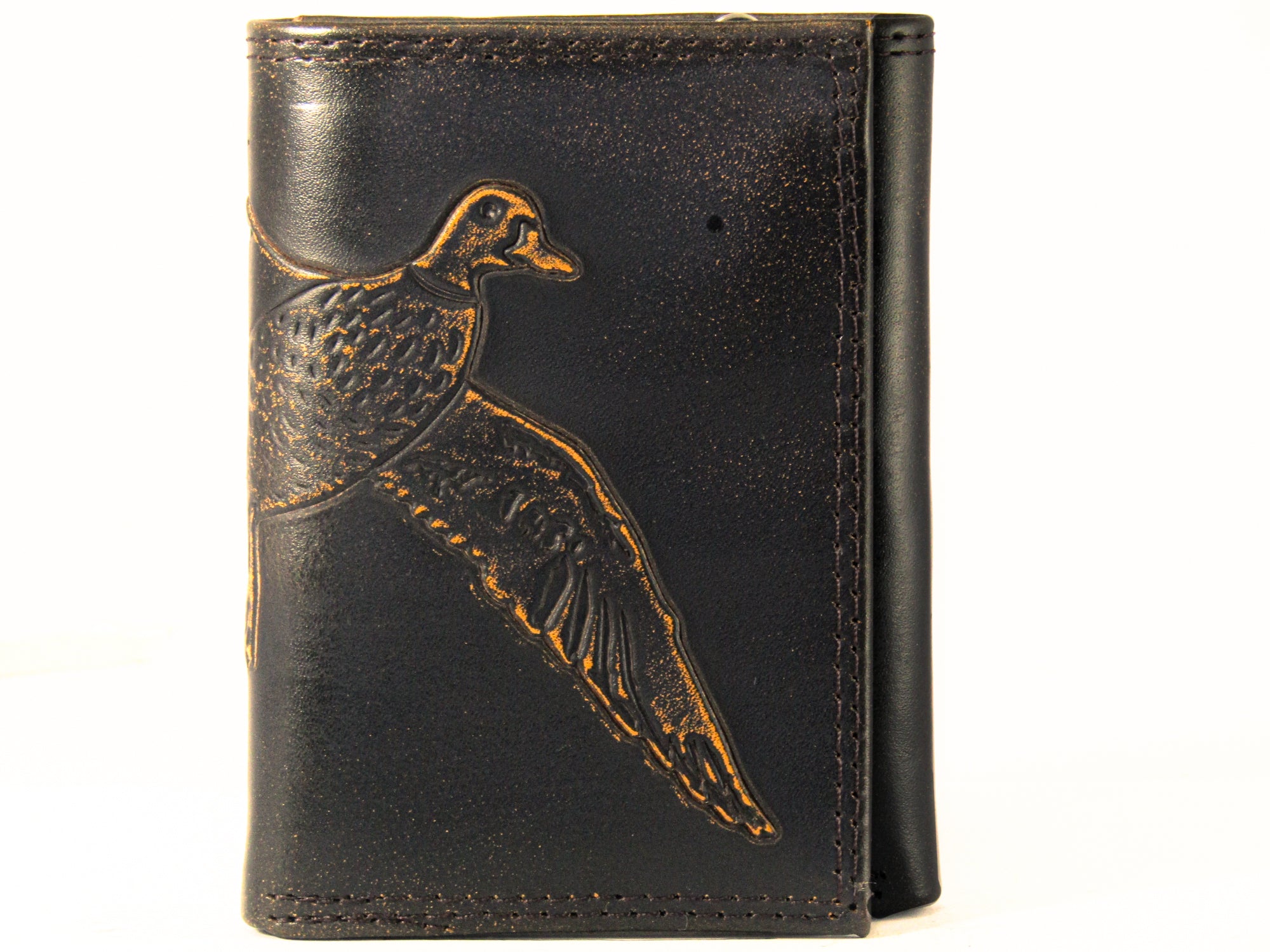 Mallard Burnished Leather Trifold Wallet