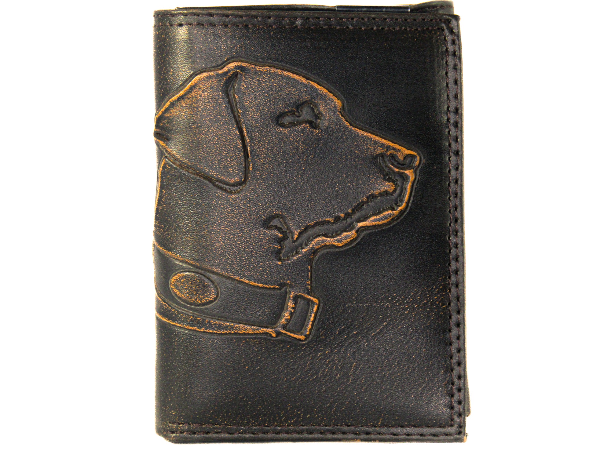 Lab Burnished Leather Trifold Wallet