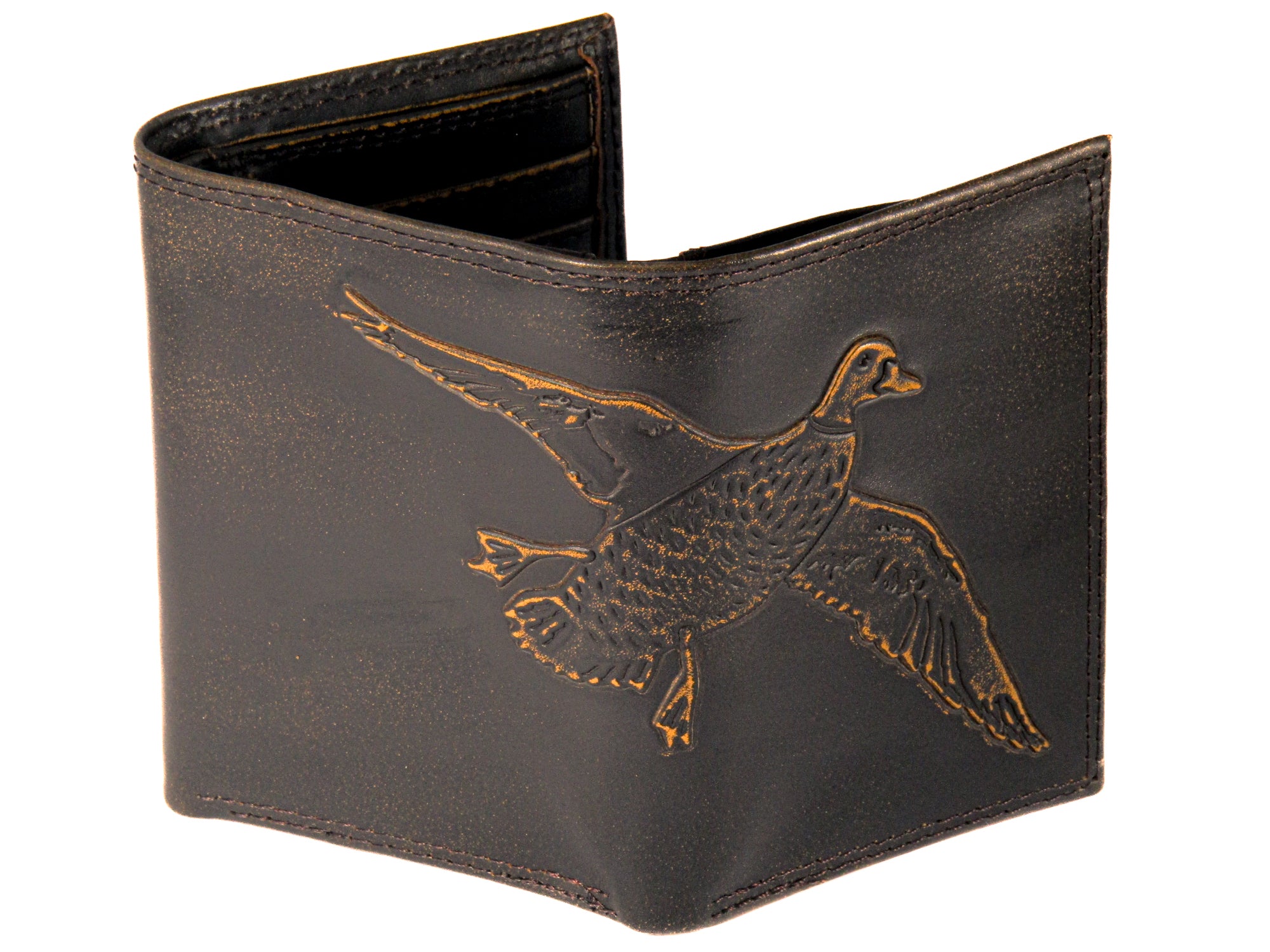 Mallard Burnished Leather Trifold Wallet