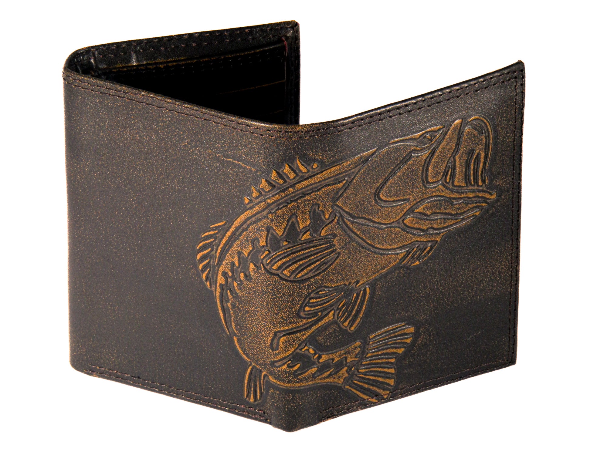 Bass Burnished Leather Trifold Wallet