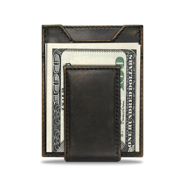 Dolphin Mahi-Mahi Burnished Leather Magnetic Front Pocket Wallet