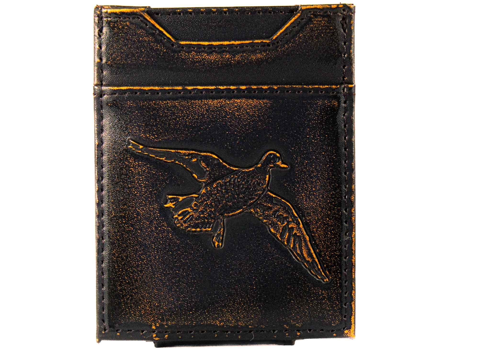 Mallard Burnished Leather Magnetic Front Pocket Wallet