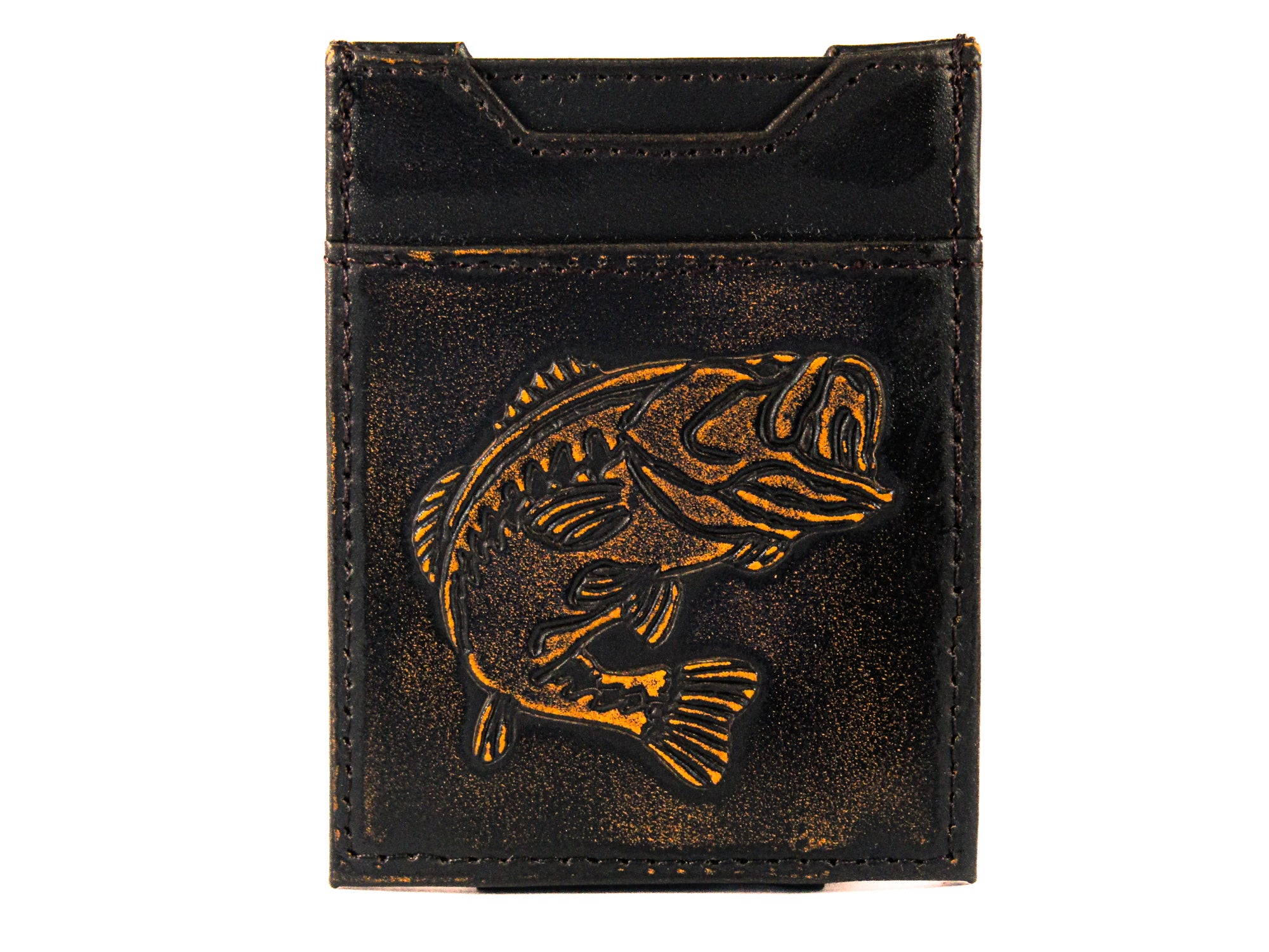 Bass Burnished Leather Magnetic Front Pocket Wallet