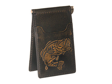 Bass Burnished Leather Front Pocket Clip Wallet
