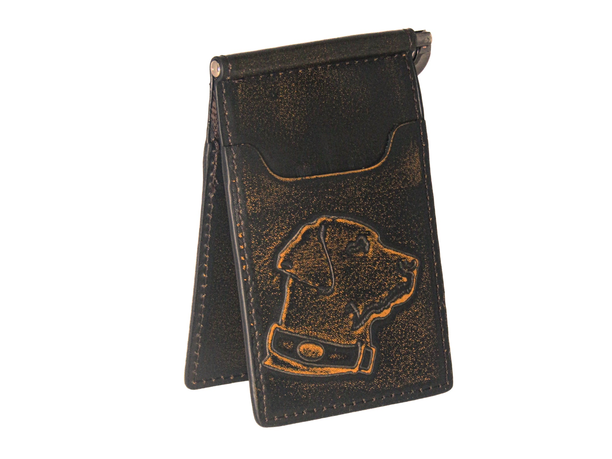 Lab Burnished Leather Front Pocket Clip Wallet