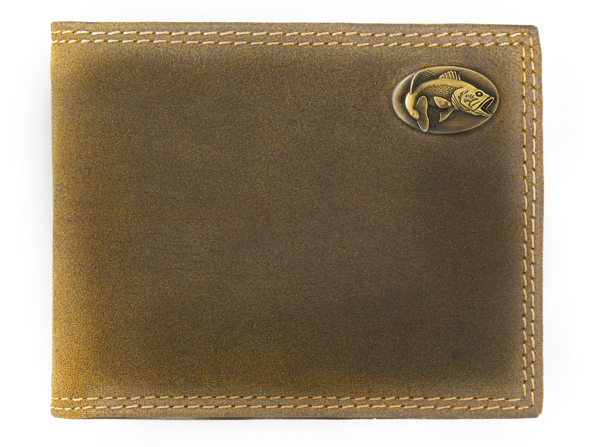 Bass Vintage Tan Leather Bifold Wallet