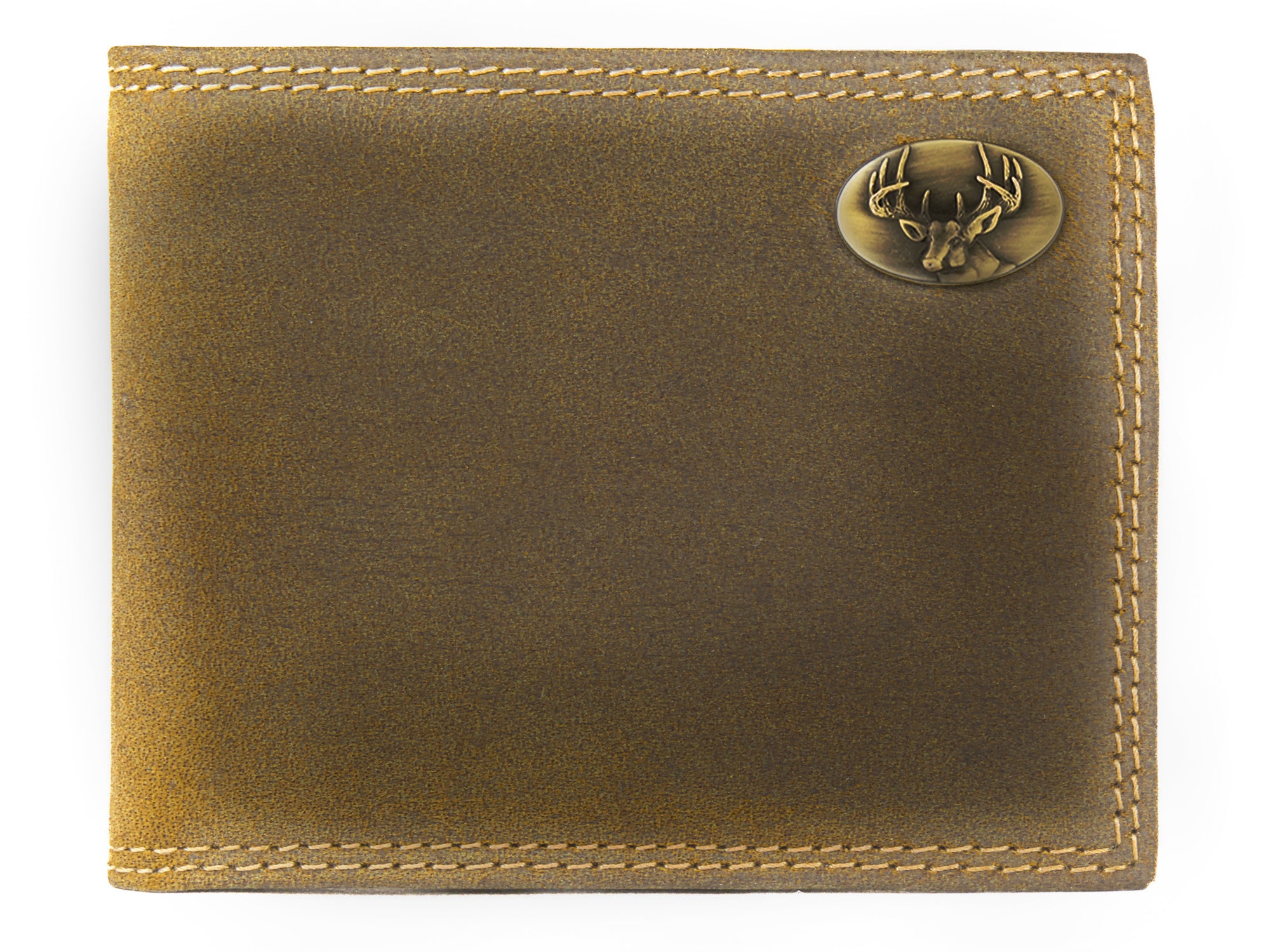 Buck Vintage Tan Leather Bifold Wallet