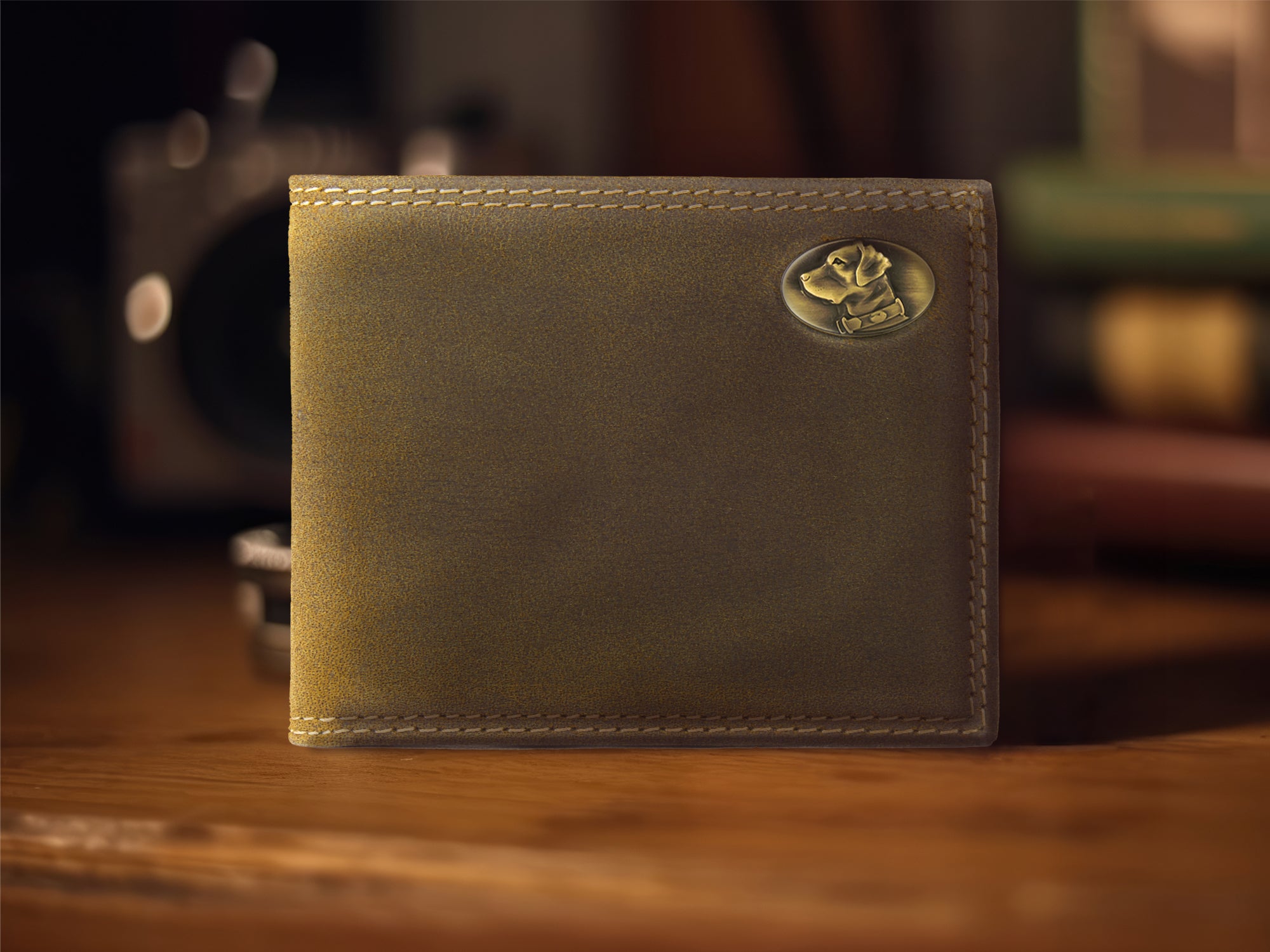 Lab Vintage Tan Leather Bifold Wallet