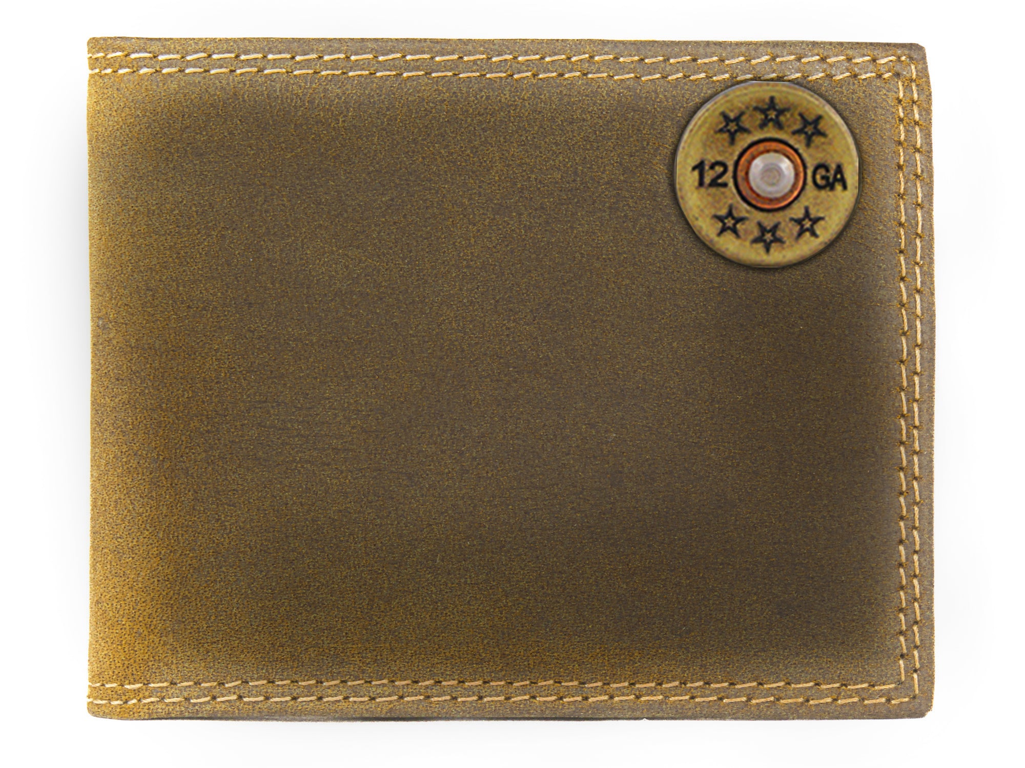 Shotshell Vintage Tan Leather Bifold Wallet