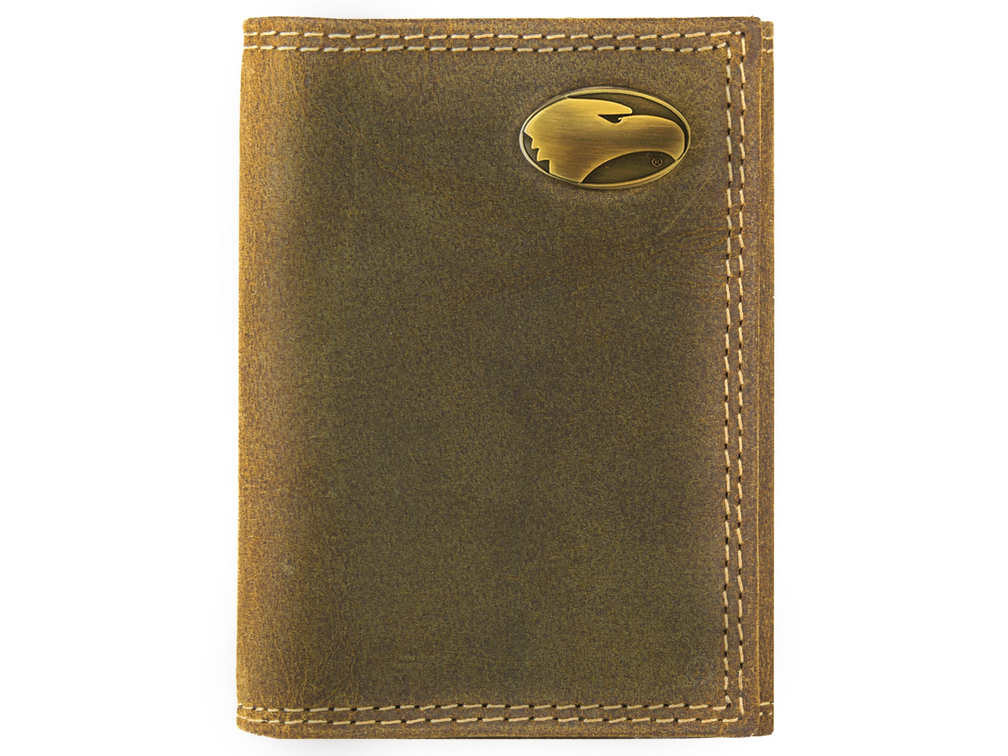 Georgia Southern Eagles Vintage Tan Leather Trifold Wallet