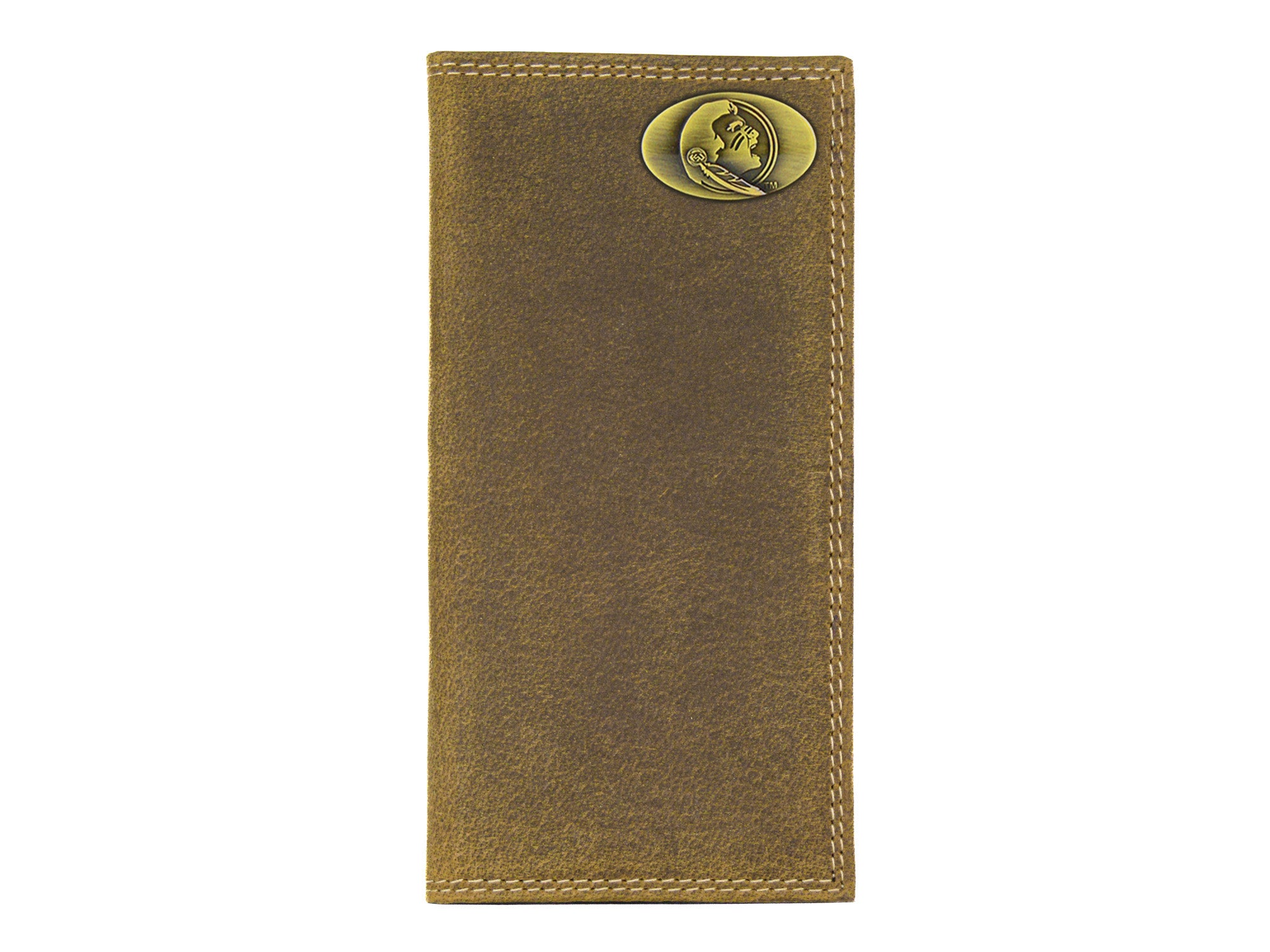 Florida State Seminoles Vintage Tan Leather Secretary Wallet