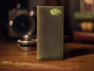 Georgia Southern Eagles Vintage Tan Leather Secretary Wallet