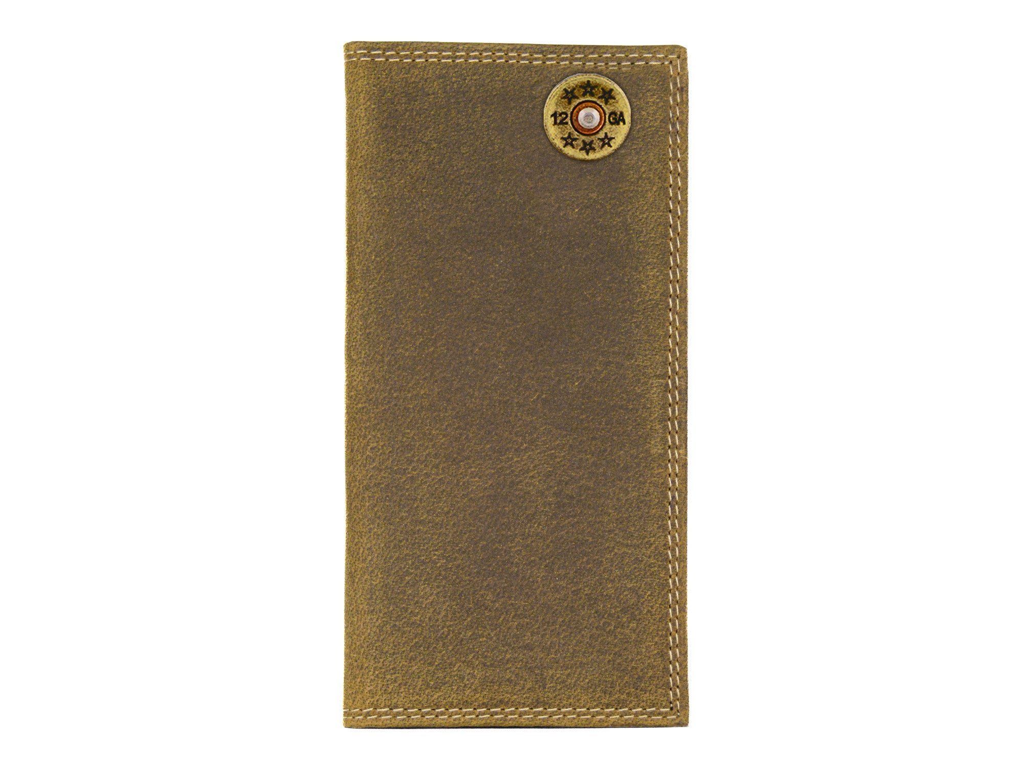 Shotshell Vintage Tan Leather Secretary Wallet