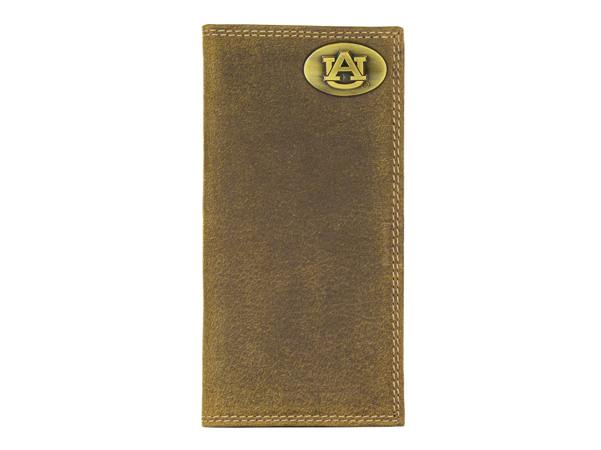 Auburn Tigers Vintage Tan Leather Secretary Wallet