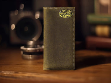 Florida Gators Vintage Tan Leather Secretary Wallet