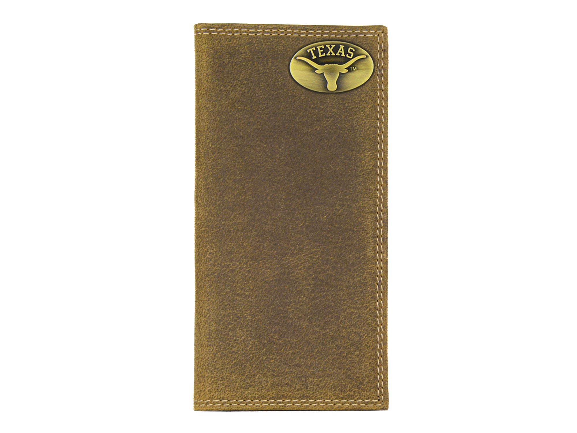 Texas Longhorns Vintage Tan Leather Secretary Wallet