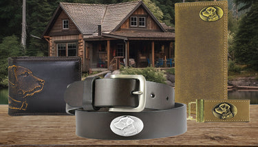 Lab Men's Brown Leather Concho Belt